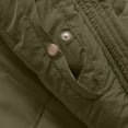 thumbnail image 7 of Women's Puffer Vest Sleeveless Stand Collar Solid Zip Up Cardigan Outerwear Army Green XS, 7 of 7