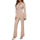 thumbnail image 5 of Mono De Mujer Mono De Pantalones Largos Mono Informal Mono De Ajuste Holgado Mono De Color Puro ANGGREK Albaricoque, 5 of 6