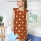 thumbnail image 4 of Fotbe 60s and 70s Aesthetic Vestido de Dormir para Niñas de 3 a 10 Años, Mangas Cortas, Estilo Princesa, Pijama Camisón con Mangas Voladas-Large, 4 of 6