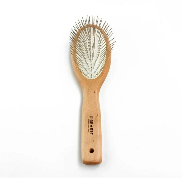 Cepillo de pasador de acero ovalado de madera profesional de 25 mm para perros y gatos de pelo corto o largo, herramientas de aseo para mascotas para perros grandes y pequeños Adepaton 2026384-1