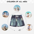 thumbnail image 6 of FORMRS Boys Swim Trunks Quick Dry Mesh Liner Boardshorts Sizes XS-XL, Cube Stripes, 6 of 7