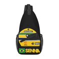 thumbnail image 2 of Bolso bandolera Ayrton Senna para hombre y mujer, bolso de pecho, mochila de hombro para carreras de coches, mochila para senderismo, bolsa de deportes al aire libre, 2 of 4