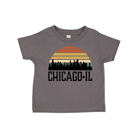 Inktastic Chicago Illinois Skyline Vintage Boys or Girls Toddler T-Shirt
