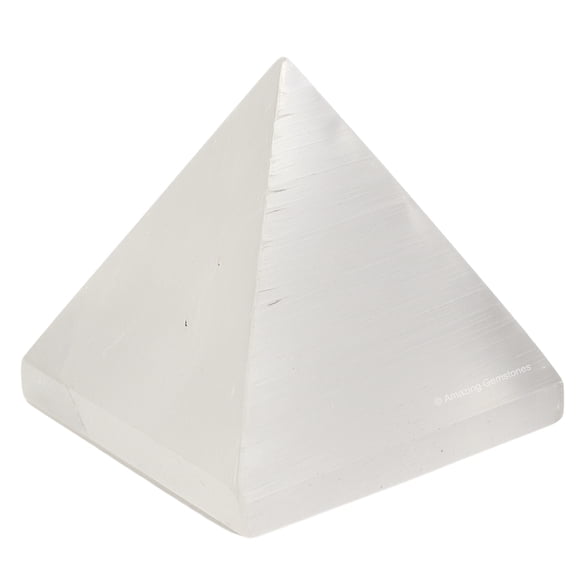 Selenite Pyramid Crystal Healing Stones - 1.5" Pyramid