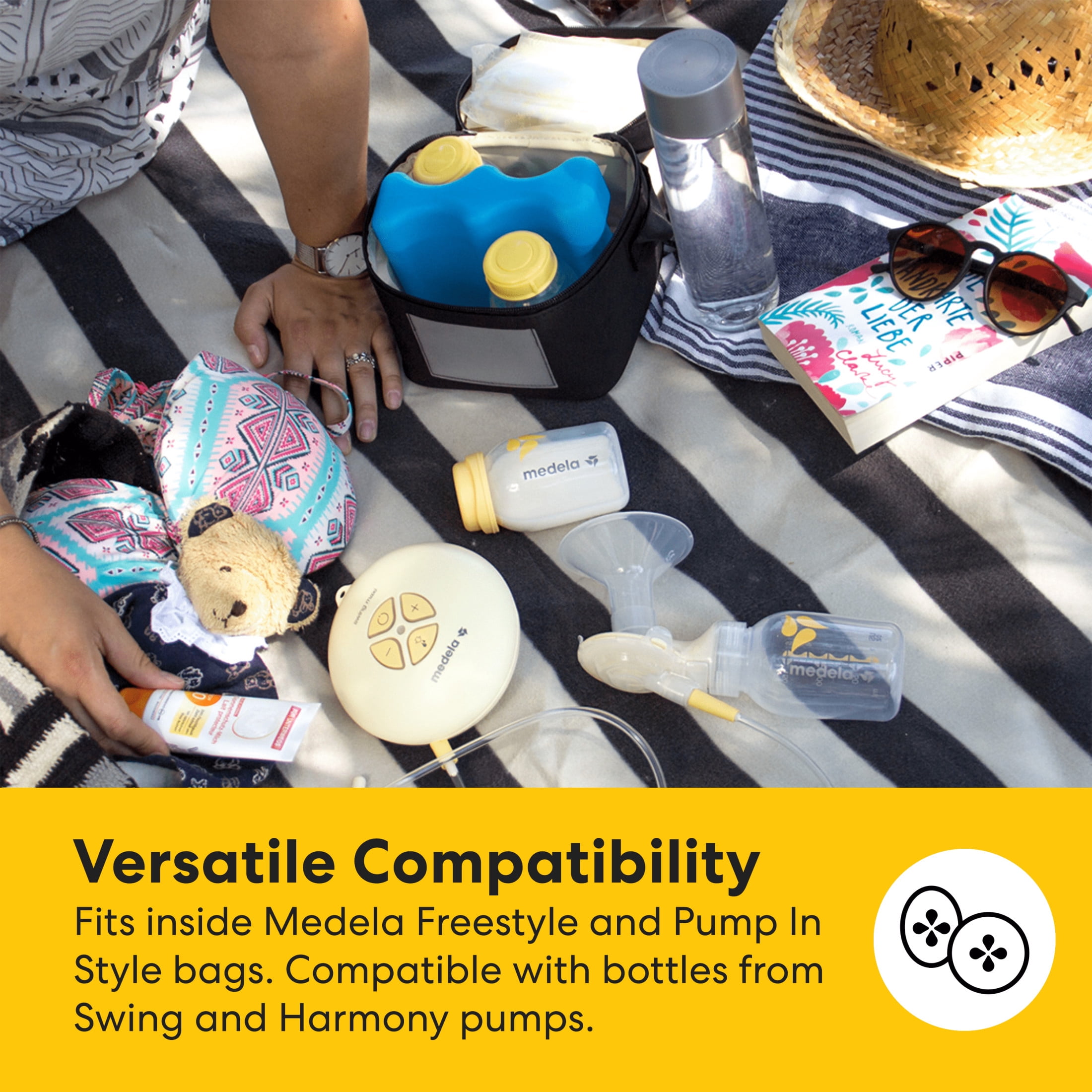 Medela Breast Milk Cooler Bag Set, 10 piece set