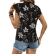 thumbnail image 3 of Blusas de Encaje con Estampado Floral para Mujer, Cuello Redondo, Mangas , Estilo Bohemio, Color Negro, Talla XXL, 3 of 9