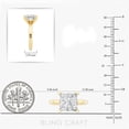 thumbnail image 4 of Bling Craft 14K Yellow Gold Plated 925 Sterling Silver Engagement Rings 10 CT 11.8MM Princess Cut Moissanite Solitaire Wedding Promise Rings for Her Stunning Wedding Bands for Women Size 6.5, 4 of 5