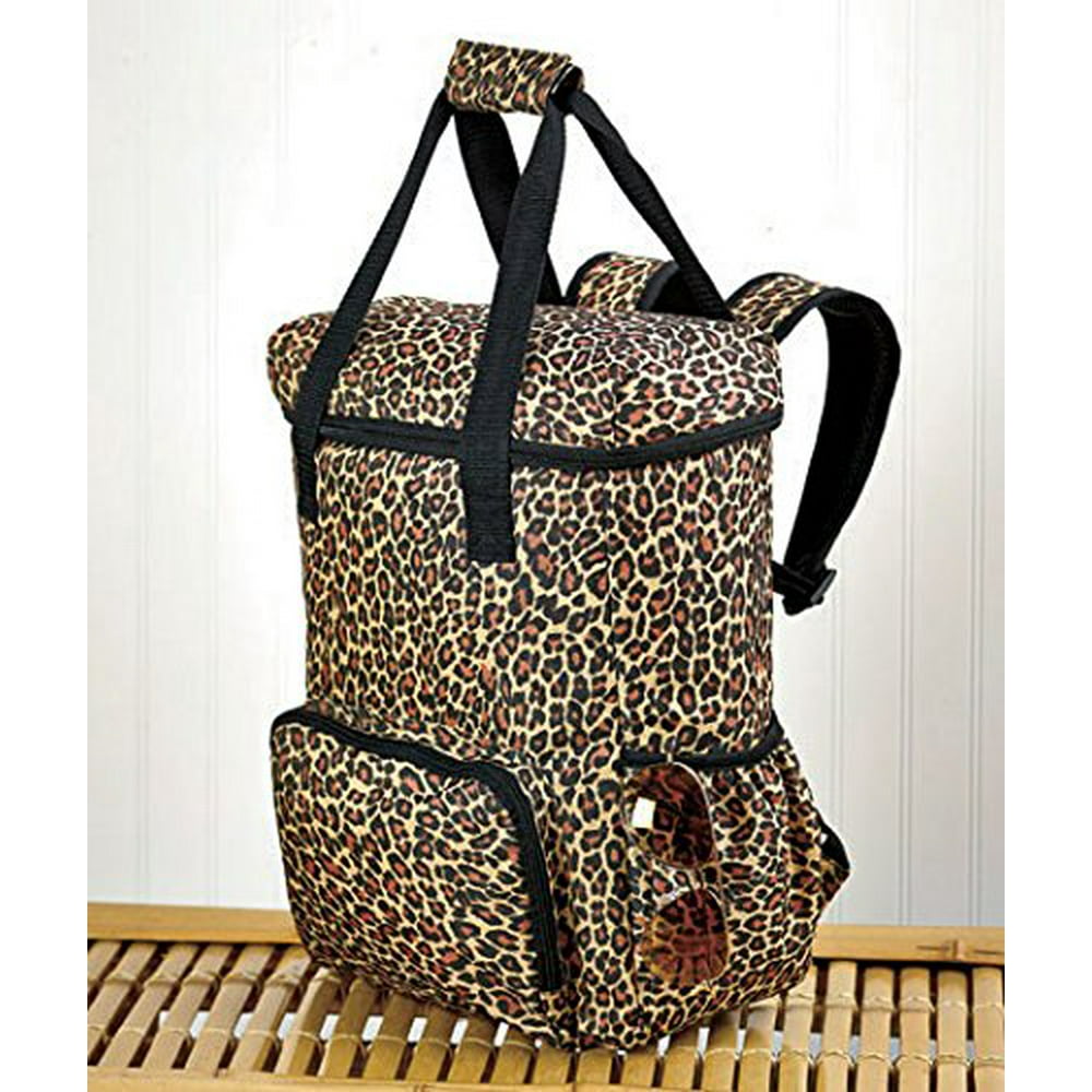 Leopard Print Oversized Insulated Cooler Backpack
