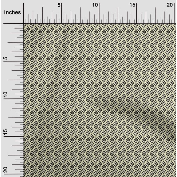 oneOone Silk Tabby Fabric Diamond Block Print Fabric By Yard 42 Inch Wide