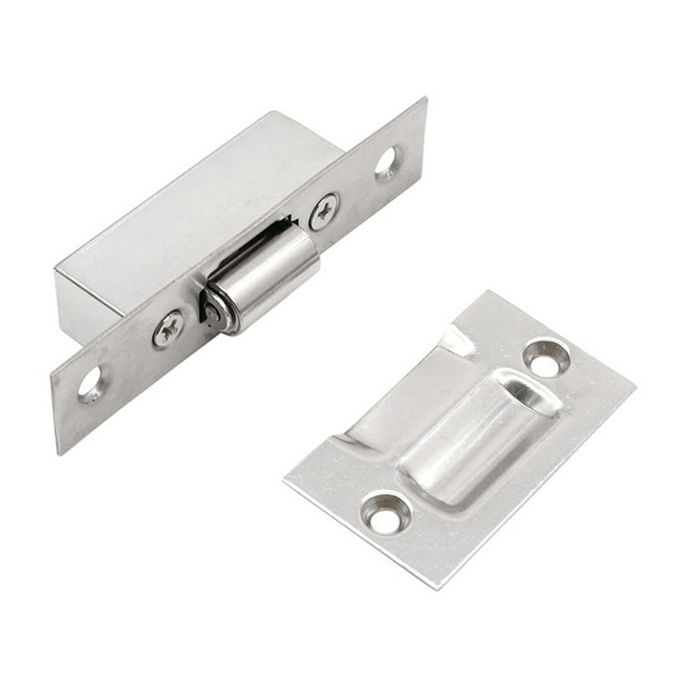 JINGT Stainless Steel Door Latches Cupboard Cabinet Roller Latch Lock  Wooden Door Stop 