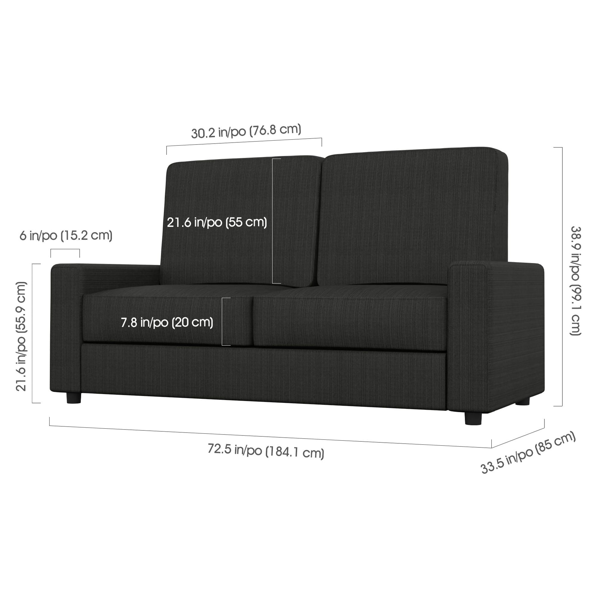 Pur Full Murphy Bed with Sofa (73W) by Bestar - Bed Bath & Beyond - 28352392