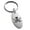 Silver, variant on Stainless Steel Pirate Skull & Swords Engraved Small Oval Charm Keychain Keyring