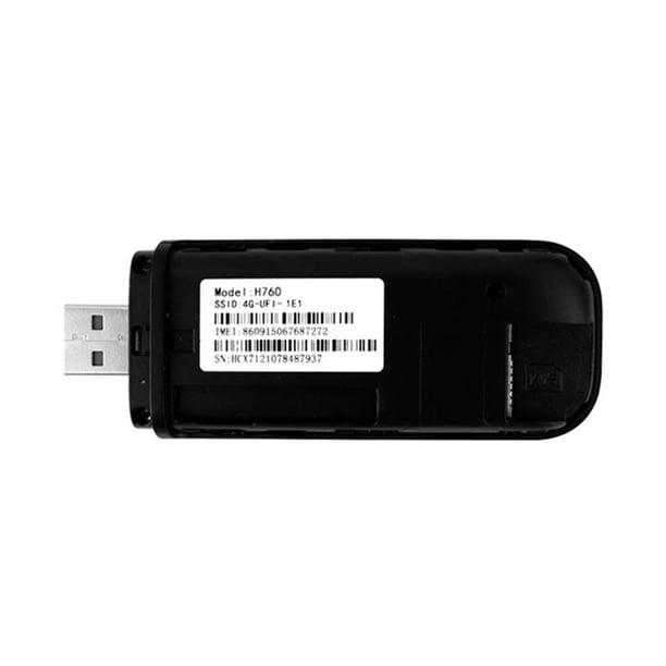 Enrutador inalámbrico 4G Enrutador WiFi USB portátil para computadoras portátiles (negro)