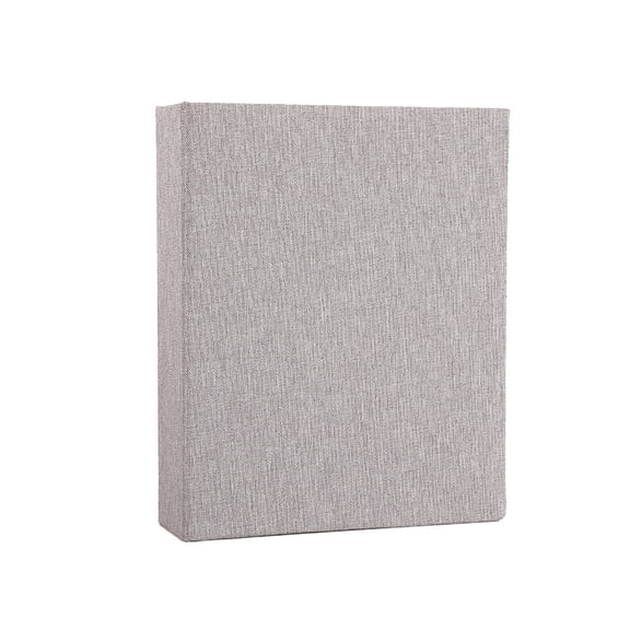 Linen Fabric Slip In Pocket Photo Album, Single Grid 100 Sheets Picture Storage Book Family Memory Collecting Binder Holder for Photo Album Display Organizer Gift 6.5x4.72in Gray