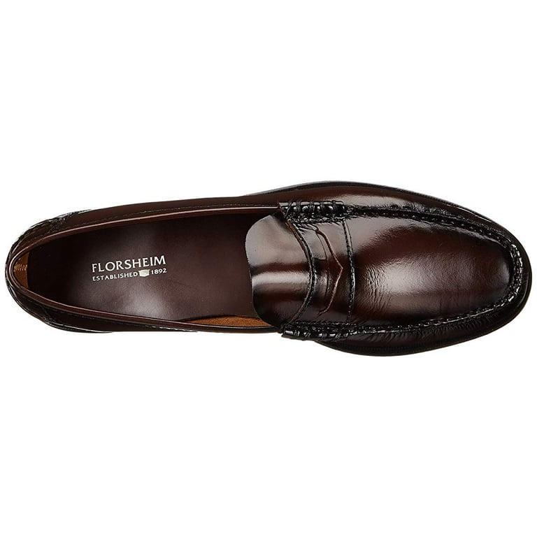 Berkley Florsheim Men's Shoes Burgundy Leather Penny Loafer 17058