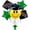 Green Star & Black Mylar Balloons, variant on PMU Graduation Smiley Face Balloon Bouquet – Green Star & Black Mylar Balloons, Graduation Bouquet, Mylar Balloon for Grad Party Decor, College High School Graduations & Celebration Supplies