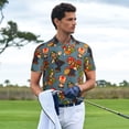 thumbnail image 4 of Lsque Mario Pattern Golf Shirts for Men Dry Fit Print Moisture Wicking Performance Short Sleeve Polo Shirt-XX-Large, 4 of 7