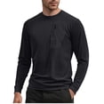 thumbnail image 2 of pstuiky camisas de manga larga para hombre, Camiseta básica de cuello redondo y manga larga de color liso para hombre Tops de hombre m, 2 of 5