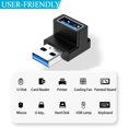 thumbnail image 3 of Warmstor Paquete De 6 Adaptador Usb 3.1 Macho A Hembra De 10 Gbps Arriba Abajo Izquierda Derecha Ángulo Recto De 90 Grados Conector De Extensión De Cable Usb 6 Tipos Compatible Con Velocidad De Carga, 3 of 5