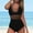 Black, variant on LEBONYARD Quick-Dry One-Piece Sleeveless Swimsuit,Fashion Women's Sleeveless Solid Bikini Set Swimsuit Push-Up Padded Swimwear Swimsuit Beachwear White L