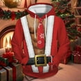 thumbnail image 2 of DHFJKG Men's Santa Hoodies Funny Printed Hooded Sweatshirt Long Sleeve Pocket Christmas Holiday Hoodie With Drawstring Winter Sports Casual Pullover Soft Tops, 2 of 3