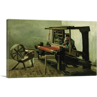 ARTCANVAS Weaver 1884 Canvas Art Print by Vincent Van Gogh - Size: 26" x 18" (0.75" Deep)