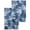 Dark Blue, variant on Navy Blue Ombre Kitchen Dish Towels for Drying Dishes Set of 2, Gradient Abstract Art Vintage Waffle Weave Microfiber Hand Tea Bathroom Towels Quick Dry & Absorbent Towel 15.7x23.6