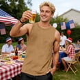 thumbnail image 4 of Mens Workout Tank Tops Sleeveless Muscle Cut Off Shirt Athletic Gym T Shirts, L, 4 of 8