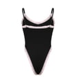 thumbnail image 6 of Raccmtaty Women's Lace Trim Bodysuit Casual Sleeveless Spaghetti Strap Leotard Tops High Cut Playsuit, 6 of 9