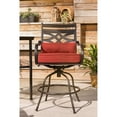 thumbnail image 3 of Hanover Montclair 3 Pcs Steel Outdoor High-Dining Set, Chili Red, 3 of 18