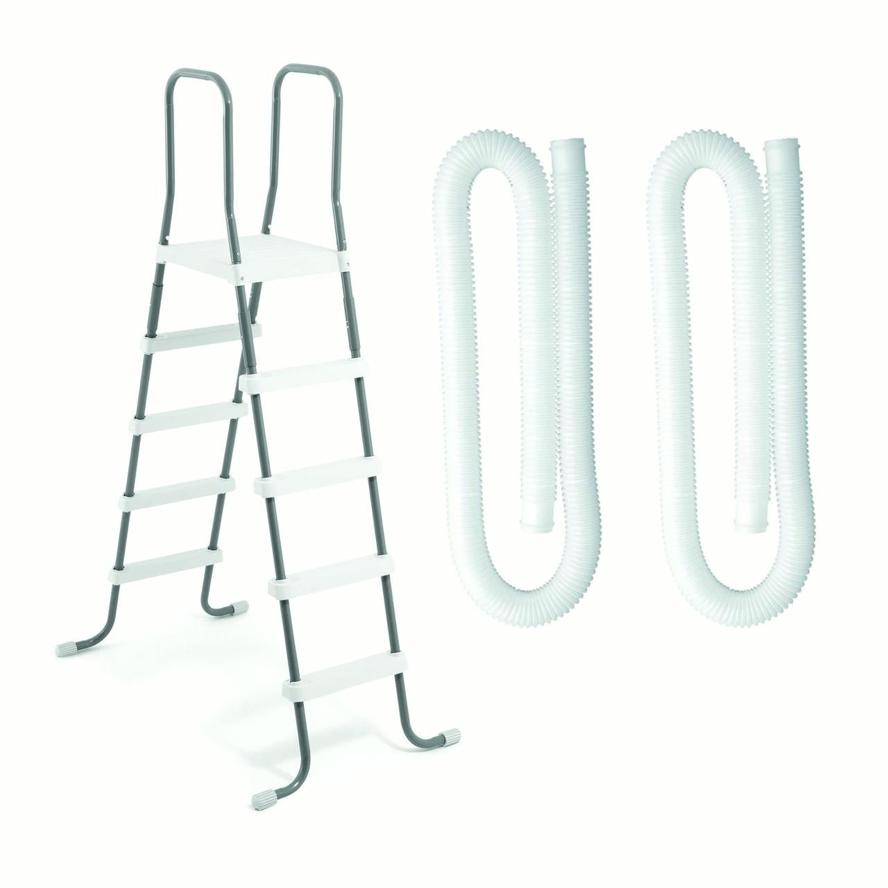 Intex Above Ground Swimming Pool Ladder & 2 Intex 1.25 In. Dia