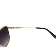 Quay Australia Real One Oversized Sunglasses Gold Smoke