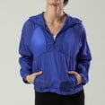 thumbnail image 2 of SWSMCLT Women's Shirt Lightweight Cycling UPF 50+ Quarter Zip Jacket Zipper UV Sun Protection Coat Water Proof Long Sleeve Workout Blue 12, 2 of 5