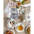 thumbnail image 4 of Happy Easter Kitchen Dish Towels for Drying Dishes Set of 2, Spring Rabbits Polka Dots Gray Plaid Waffle Weave Microfiber Hand Tea Bathroom Towels Quick Dry & Absorbent Towel 15.7x23.6, 4 of 7
