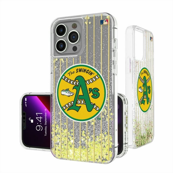 Athletics 1971-1981 Cooperstown Pinstripe iPhone Glitter Case