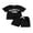 Black, variant on BemeyourBBs Toddler Baby Boys Summer Clothes Daddy's Mini Outfits Letter Embroidery Waffle Knit Short Sleeve Round Neck T shirt Tops and Shorts Set