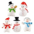thumbnail image 2 of Lwlmwt Christmas Mini Resin Snowman,Christmas Snowman Decorative Accessories Micro-landscape,Christmas Decoration,for Festival DIY Village Garden Decoration, 2 of 5