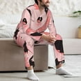 thumbnail image 7 of Lsque Cute Axolotl Sakura Blossoms A Pattern Long Sleeve Pajama Set for Men - Soft 2-Piece Sleepwear and Loungewear Set with Pockets, Comfy Nightwear-Large, 7 of 7