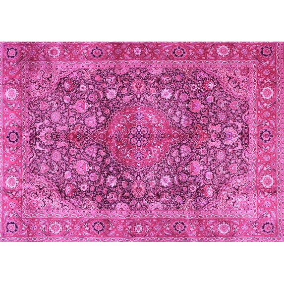 Ahgly Company Indoor Rectangle Medallion Pink Traditional Area Rugs, 2' x 3'