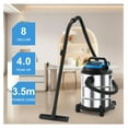 thumbnail image 2 of Shop Vacuum Cleaner, 8 Gallon Wet/Dry Vac 4.0 , High-Capacity Stainless Steel, 2 of 7