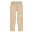 thumbnail image 5 of ZXLBBD Boys Straight Leg Cargo Pants Elastic Waist Slim Fit Comfortable Solid Color Dress Pants for Kids School Fashion Casual Daily Wear,Beige,Size 13 Y-14 Y, 5 of 7