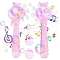 thumbnail image 1 of Máquina de burbujas eléctrica con varita mágica para niños, soplador de burbujas, juguete con luz y música para exteriores, regalo para niños, 1 of 13