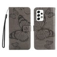 thumbnail image 6 of TECH CIRCLE Galaxy A53 5G Wallet Case,Butterfly Embossed PU Leather Flip case Cover Stand Feature with Wrist Strap and Card Holder Protective Phone Case for Samsung Galaxy A53 5G 6.5 inch 2022,Gray, 6 of 6