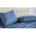 thumbnail image 3 of D.N.G. BEDDINGS Luxury 4 Piece Sheet Set with 24 Inch Deep Pocket 800 Thread Count 100% Egyptian Cotton Stripe Medium Blue Color Twin Size, 3 of 3