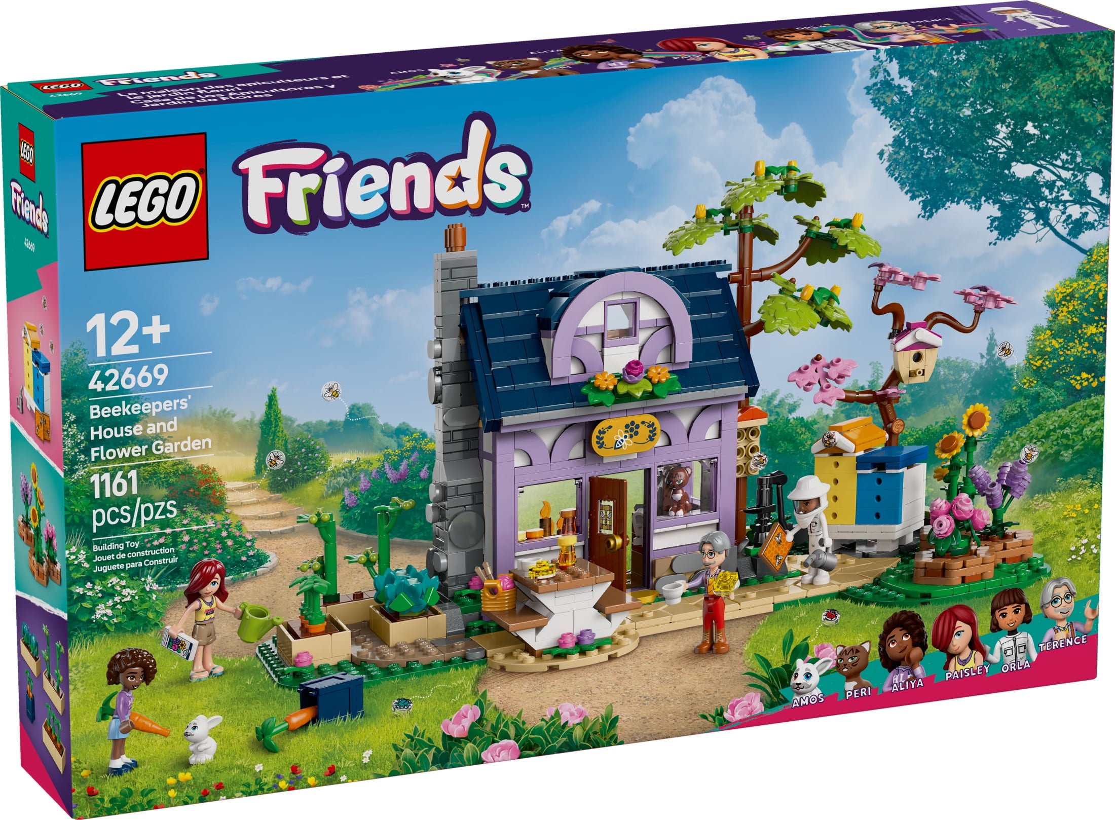 LEGO Friends Beekeepers' House and Flower Garden Toy Building Set - Pretend Play Set for Kids, Girls and Boys, Ages 12+ - Gift Idea for Birthday - with 4 Minidolls and 2 Animal Toys - 42669