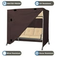 thumbnail image 4 of Swing Cover 12 Oz Waterproof - 100% UV & Weather Resistant Porch Swing Cover with Air Pockets and Drawstring for Snug Fit (57 D x 80 W x 72 H, Coffee), 4 of 5