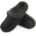 thumbnail image 5 of RockDove Men's Moccasin Slippers with Memory Foam Insole, Slip on House Slippers, Warm Faux Sherpa Lining House Shoes Clog with Nonslip Rubber Sole for Indoor & Outdoor, 5 of 5