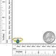 thumbnail image 6 of Gem Stone King 10K Yellow Gold London Blue Topaz and Yellow Sapphire Engagement Ring for Women | 2.22 Cttw | Oval 8X6MM | Gemstone November Birthstone | Size 6, 6 of 6
