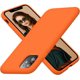 thumbnail image 1 of Funda de silicona ultrafina para iPhone 11, resistente a golpes y con forro de microfibra suave antiarañazos, 6,1 pulgadas, color naranja neón., 1 of 8
