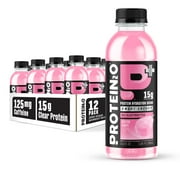 Protein2o 15g Whey Protein Isolate Hydration Drink Plus Energy & Focus, 350mg of Electrolytes, Vitamins B5 & B6, Sugar Free, Cotton Candy, 16.9 oz Bottle (Pack of 12)